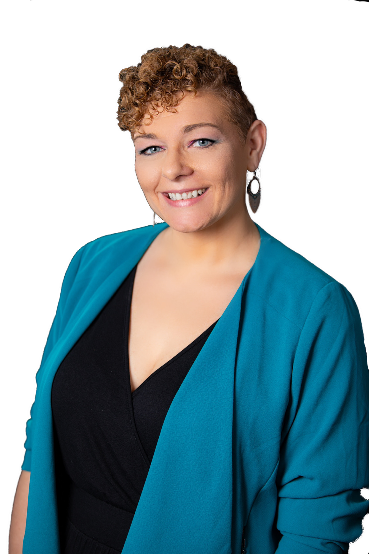 Elizabeth Jefferson, licensed Missouri REALTOR and transaction coordinator, in a teal blazer
